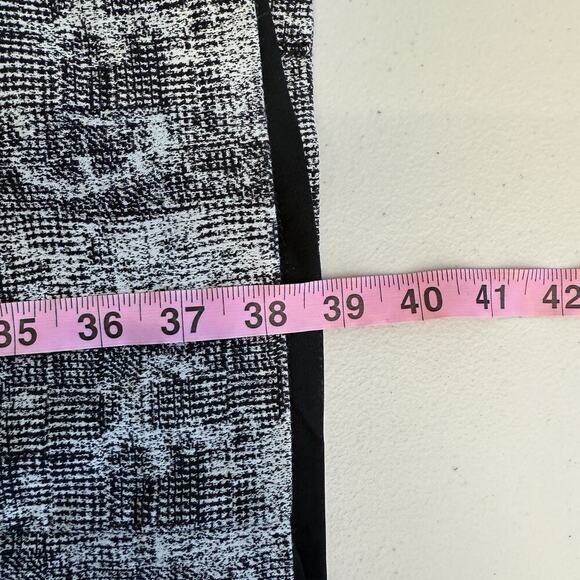 MM Lafleur Midi Sheath Dress Womens Size 3X Black White Print Office Career - Picture 7 of 7